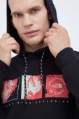 Кофта The North Face чоловіча колір чорний з капюшоном з принтом