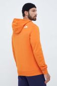 Бавовняна кофта The North Face чоловіча колір помаранчевий з капюшоном з принтом