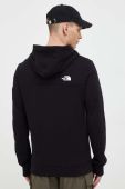 Бавовняна кофта The North Face чоловіча колір чорний з капюшоном з принтом (3519677)