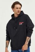 Кофта On Vacation чоловіча колір чорний з капюшоном візерунок