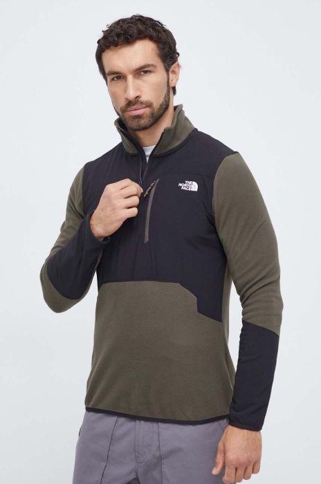 Спортивна кофта The North Face Glacier Pro колір зелений візерунок