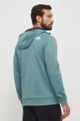 Спортивна кофта The North Face Reaxion колір зелений з капюшоном з принтом