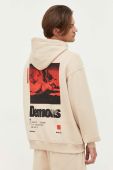 Кофта Vertere Berlin чоловіча колір бежевий з капюшоном з принтом (3321890)