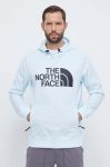 Спортивна кофта The North Face Tekno Logo з капюшоном з принтом колір блакитний Спортивна кофта The North Face Tekno Logo з капюшоном з принтом колір блакитний