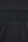Кофта Guess чоловіча колір чорний з капюшоном з аплікацією (3597451)