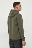 Кофта Guess чоловіча колір зелений з капюшоном однотонна (3597462)