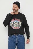 Кофта Guess чоловіча колір чорний з принтом (3597392)