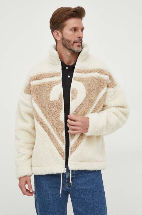 Куртка Guess чоловіча колір бежевий перехідна (3597397)