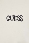 Кофта Guess Guess x Banksy чоловіча колір бежевий з капюшоном з аплікацією