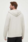 Бавовняна кофта Armani Exchange чоловіча колір бежевий з капюшоном з принтом (3353992)