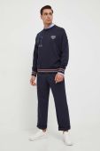 Кофта Armani Exchange чоловіча колір синій з аплікацією