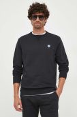 Бавовняна кофта North Sails чоловіча колір чорний однотонна (3453768)