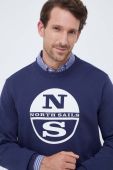 Бавовняна кофта North Sails чоловіча  з принтом колір темно-синій (3461882)