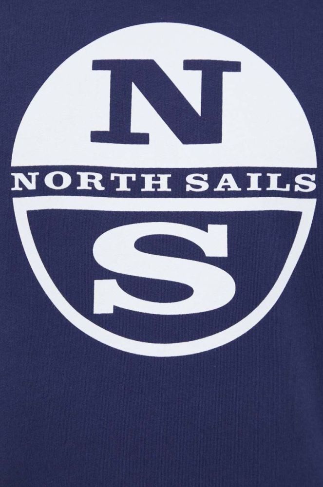 Бавовняна кофта North Sails чоловіча  з принтом колір темно-синій (3461882) фото 5