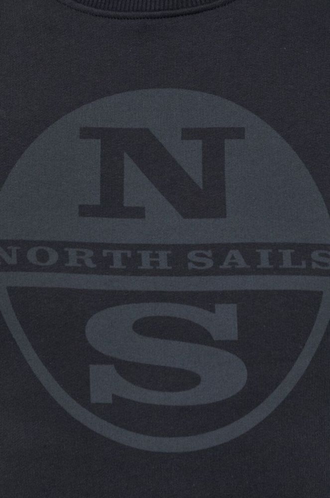 Бавовняна кофта North Sails чоловіча колір чорний з принтом фото 5