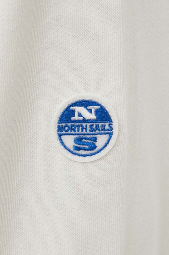 Бавовняна кофта North Sails чоловіча колір бежевий з принтом фото 5
