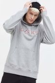 Бавовняна кофта Dickies чоловіча колір сірий з капюшоном з принтом