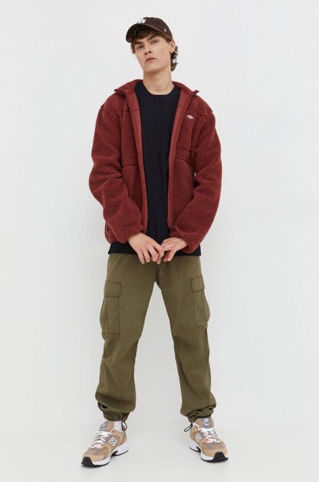 Кофта Dickies чоловіча колір бордовий однотонна