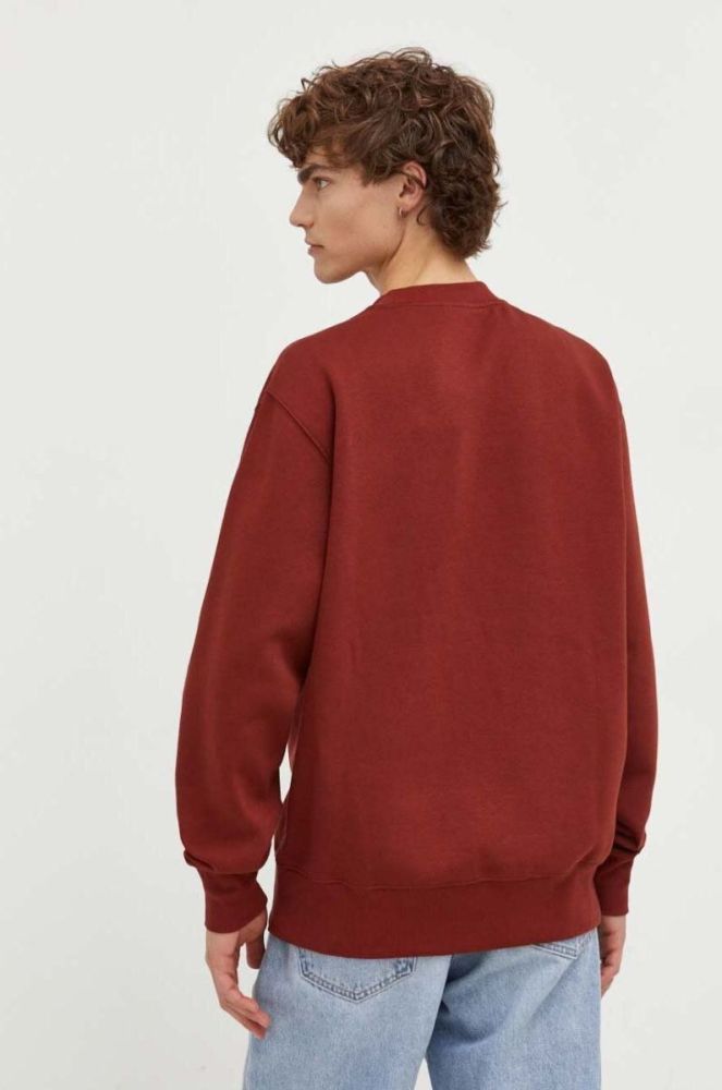 Кофта Dickies чоловіча колір бордовий з принтом фото 3