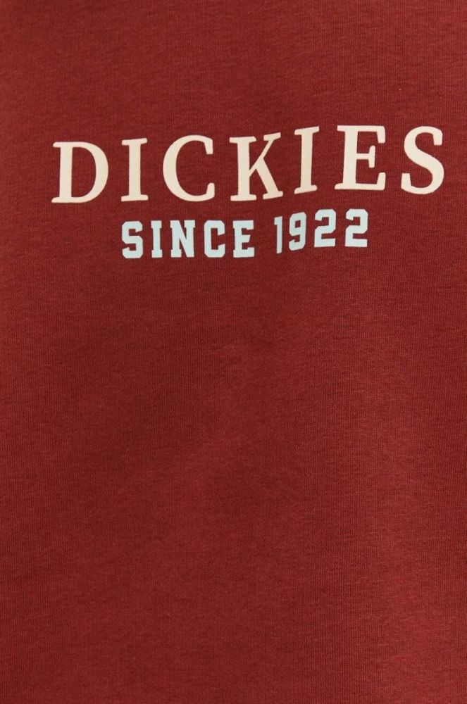 Кофта Dickies чоловіча колір бордовий з принтом фото 5