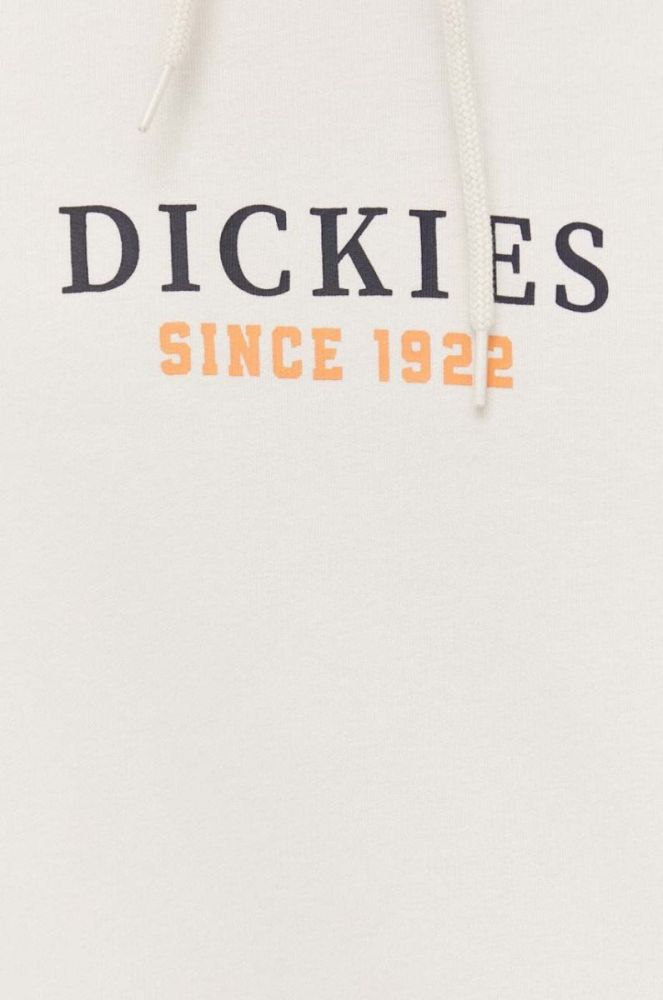 Кофта Dickies чоловіча колір бежевий з капюшоном з принтом фото 7