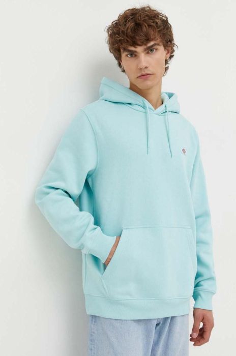 Кофта Dickies чоловіча з капюшоном однотонна колір блакитний