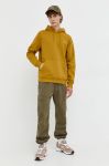 Кофта Dickies чоловіча колір жовтий з капюшоном однотонна Кофта Dickies чоловіча колір жовтий з капюшоном однотонна