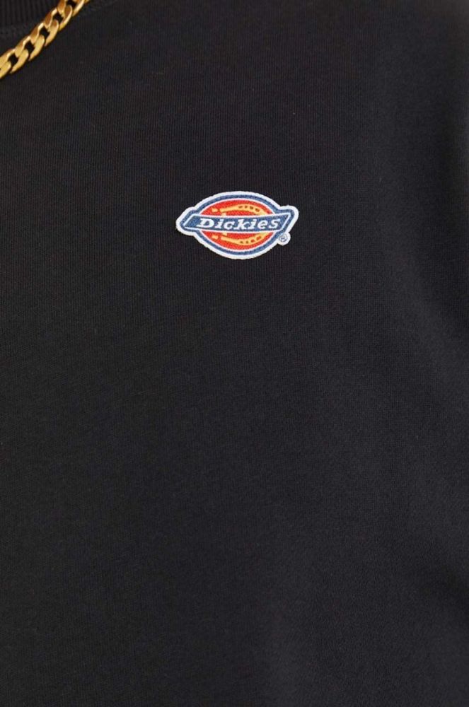 Бавовняна кофта Dickies чоловіча колір чорний однотонна фото 5