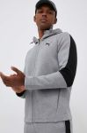 Кофта Puma чоловіча колір сірий з капюшоном з принтом (3385746)