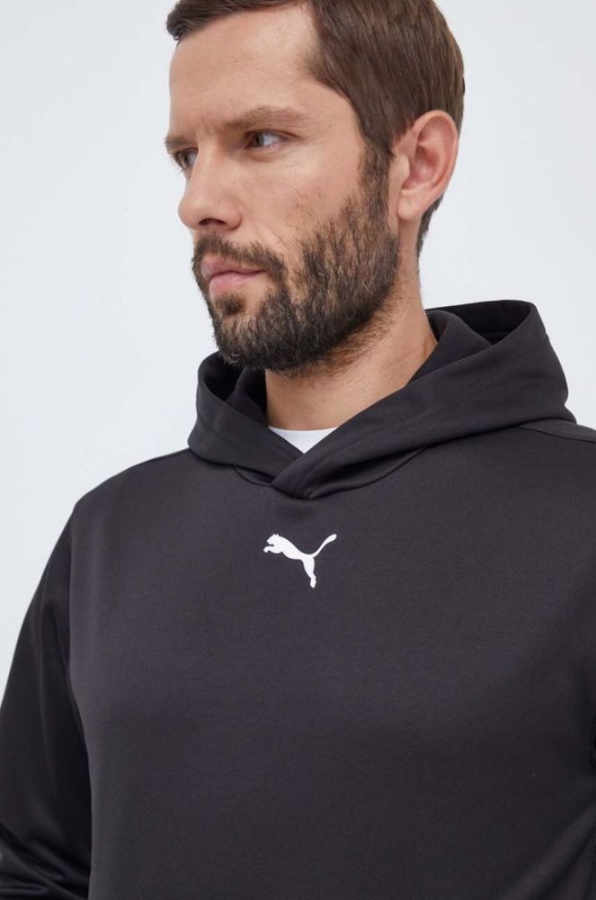 Кофта Puma чоловіча колір чорний з капюшоном з принтом (3563883) фото 4