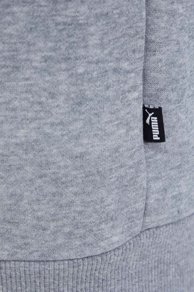 Кофта Puma чоловіча колір сірий з капюшоном з принтом (3453795) фото 6