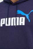 Кофта Puma чоловіча колір синій з капюшоном з принтом (3453803)
