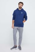 Бавовняна кофта Puma чоловіча колір синій з капюшоном з аплікацією