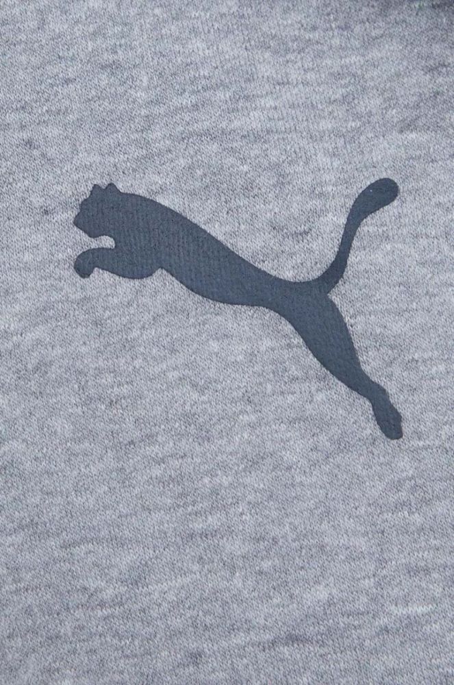 Кофта Puma чоловіча колір сірий з капюшоном меланж (3453822) фото 5