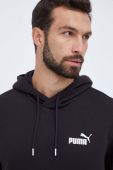 Кофта Puma чоловіча колір чорний з капюшоном візерунок (3453828)