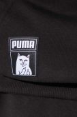 Бавовняна кофта Puma PUMA X RIPNDIP чоловіча колір чорний з капюшоном з принтом