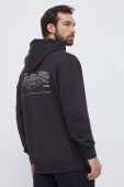 Бавовняна кофта Puma чоловіча колір чорний з капюшоном з принтом (3678443)