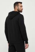 Кофта лаунж Emporio Armani Underwear колір чорний з капюшоном з аплікацією