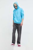 Кофта Karl Kani чоловіча з капюшоном з аплікацією колір блакитний