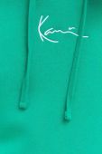Кофта Karl Kani чоловіча колір зелений з капюшоном з аплікацією