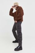 Кофта Karl Kani чоловіча колір коричневий однотонна Кофта Karl Kani чоловіча колір коричневий однотонна