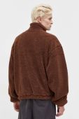 Кофта Karl Kani чоловіча колір коричневий однотонна Кофта Karl Kani чоловіча колір коричневий однотонна