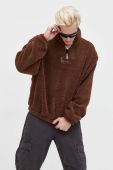 Кофта Karl Kani чоловіча колір коричневий однотонна Кофта Karl Kani чоловіча колір коричневий однотонна