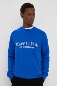 Бавовняна кофта Marc O'Polo чоловіча  з аплікацією колір блакитний