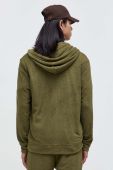 Кофта UGG чоловіча колір зелений з капюшоном однотонна
