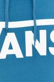 Бавовняна кофта Vans чоловіча з капюшоном з принтом колір блакитний