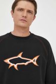 Кофта Paul&Shark чоловіча колір чорний з аплікацією