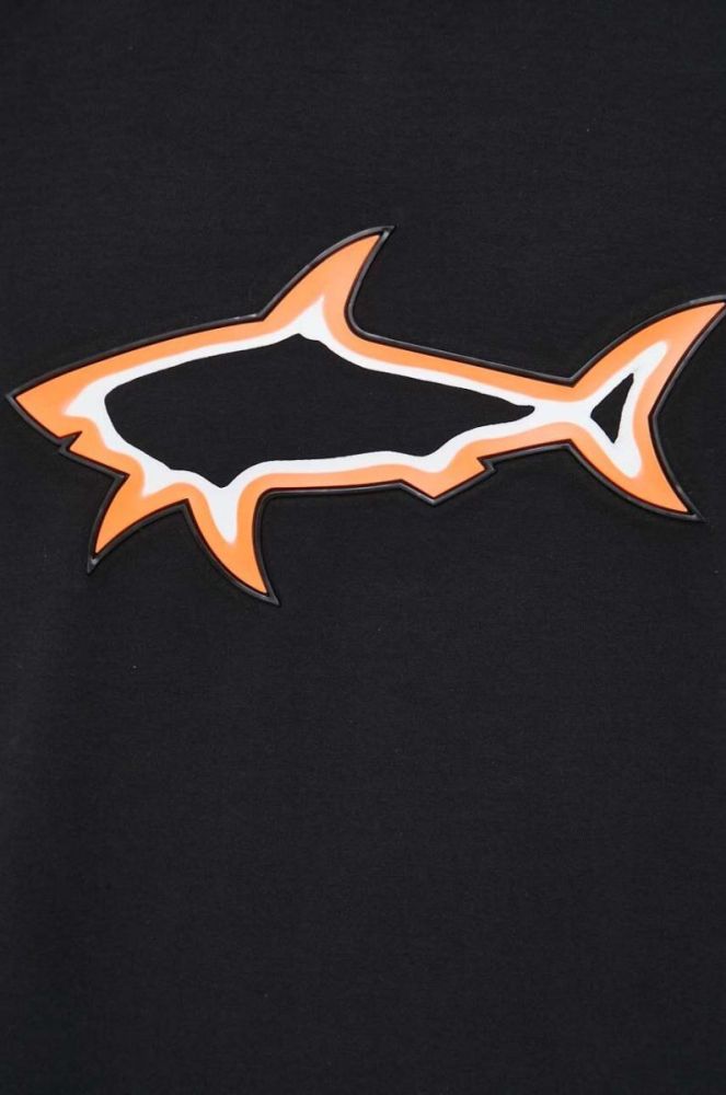 Кофта Paul&Shark чоловіча колір чорний з аплікацією фото 5