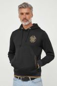 Кофта Paul&Shark чоловіча колір чорний з капюшоном з аплікацією