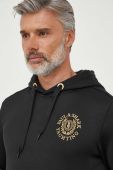 Кофта Paul&Shark чоловіча колір чорний з капюшоном з аплікацією
